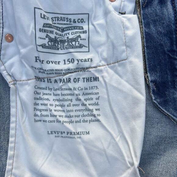 Levi's 512 Premium Slim Taper Fit Men's Blue Jeans Size 31 X 32 Denim NWT - Picture 17 of 17